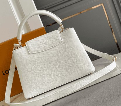 Louis Vuitton Capucines BB Galet Small Bag - White 42387 | Sandra Bags - Image 3