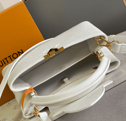 Louis Vuitton Capucines BB Galet Small Bag - White 42387 | Sandra Bags - Image 5