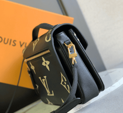 Louis Vuitton Bicolor Monogram Empreinte Pochette Metis Black/Beige 25078 | Sandra Bags - Image 5
