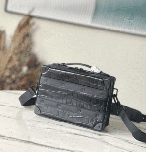 Louis Vuitton Black Crocodile Pattern Box Bag 91067 | Sandra Bags