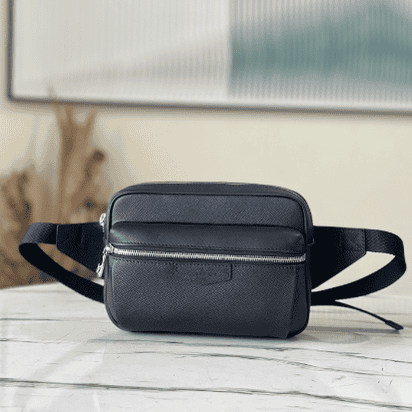 Louis Vuitton Saffiano Outdoor Waist Bag - Black 10107 | Sandra Bags