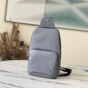 Louis Vuitton Cross-Pattern Avenue Shoulder Bag - Gray 75128 | Sandra Bags