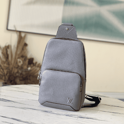 Louis Vuitton Cross-Pattern Avenue Shoulder Bag - Gray 75128 | Sandra Bags