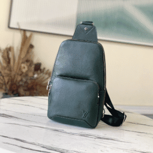 Louis Vuitton Cross-Pattern Avenue Shoulder Bag - Green 81390 | Sandra Bags