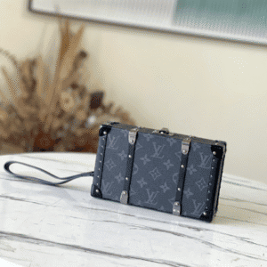 Louis Vuitton Black Flower Trunk Small Hard Case 15078 | Sandra Bags