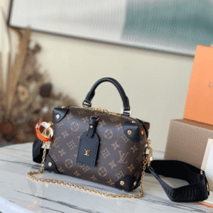 Louis Vuitton Monogram Petite Malle Souple In Black With Shoulder Strap 99549 | Sandra Bags