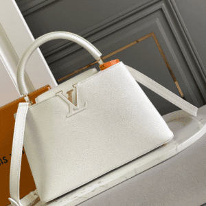 Louis Vuitton Capucines BB Galet Medium Bag - White 18751 | Sandra Bags