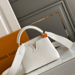 Louis Vuitton Capucines BB Galet Mini Bag - White 24696 | Sandra Bags