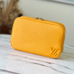 Louis Vuitton Practical Toiletry Leather Clutch - Yellow 78388 | Sandra Bags