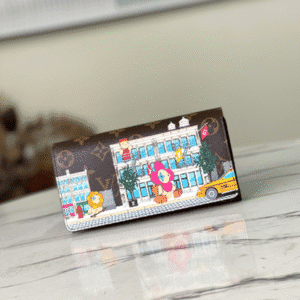 Louis Vuitton Damier Ebene Canvas Sarah Wallet 92637 | Sandra Bags