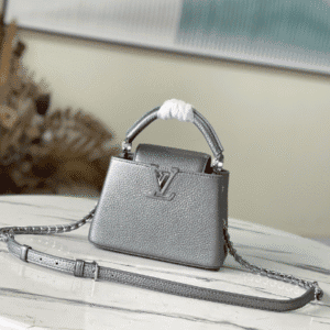 Louis Vuitton Capucines Mini Handbag - Silver Gray 68493 | Sandra Bags