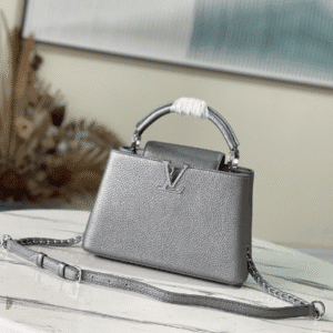 Louis Vuitton Capucines BB Small Handbag - Silver Gray 86967 | Sandra Bags