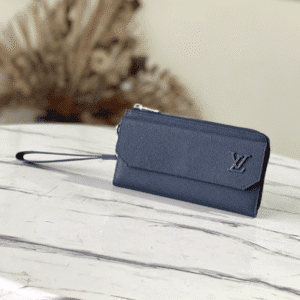 Louis Vuitton Aerogram Long Wallet - Blue 76996 | Sandra Bags
