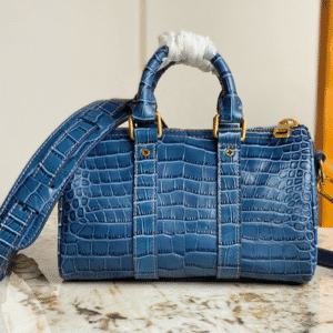Louis Vuitton Keepall 25 Crocodile Pattern Men's Bag - Blue 51343 | Sandra Bags
