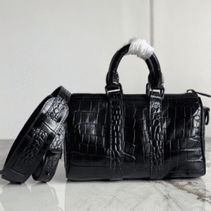 Louis Vuitton Keepall 25 Crocodile Pattern Men's Bag - Black 86525 | Sandra Bags