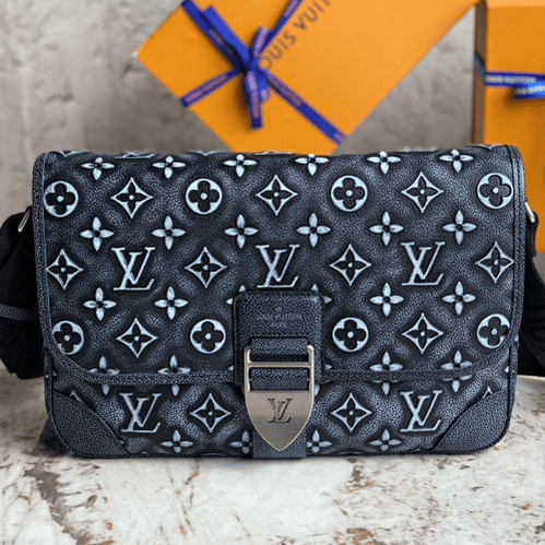 Louis Vuitton ARCHY Medium Messenger Bag for Men - Blue 36106 | Sandra Bags