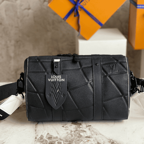 Louis Vuitton Men's CITY KEEPALL Pillow Handbag - Black 49241 | Sandra Bags