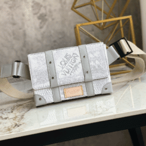 Louis Vuitton Men's TRUNK Shoulder Messenger Bag - White 67646 | Sandra Bags