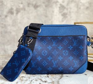 Louis Vuitton Men's TRIO Messenger Bag - Blue 90534 | Sandra Bags
