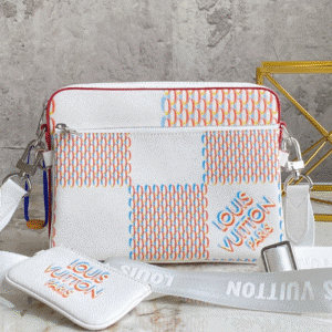 Louis Vuitton Men's Trio Messenger Bag - White 71457 | Sandra Bags