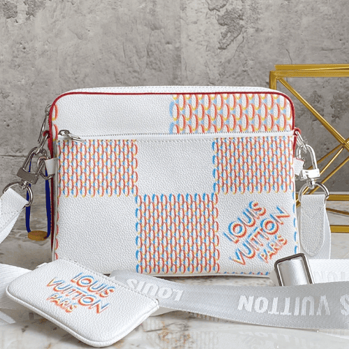 Louis Vuitton Men's Trio Messenger Bag - White 71457 | Sandra Bags