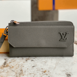 Louis Vuitton Aerogram Long Wallet - Gray 49682 | Sandra Bags