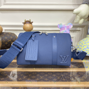Louis Vuitton Men's Keepal City Handbag - Dark Blue 55433 | Sandra Bags