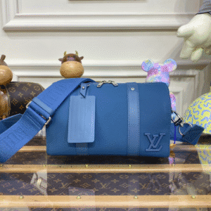 Louis Vuitton Men's Keepal City Handbag - Light Blue 79155 | Sandra Bags