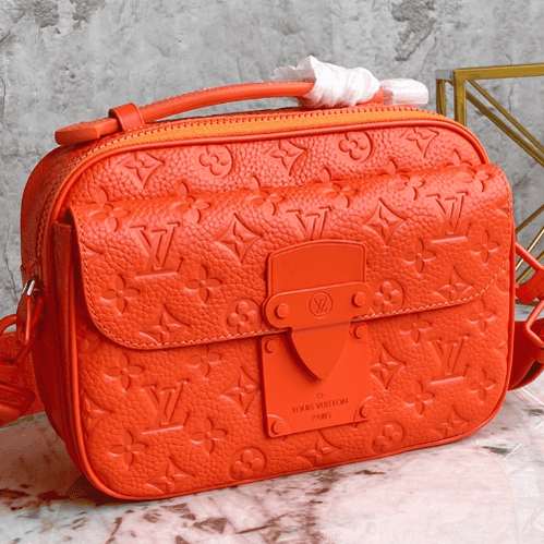 Louis Vuitton Men's S Lock Messenger Bag - Orange 31306 | Sandra Bags