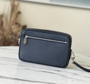 Louis Vuitton KASAI Cross Pattern Clutch - Black 60507 | Sandra Bags