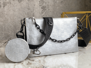 Louis Vuitton Men's Three-Piece Loop Handbag - Silver 93283 | Sandra Bags