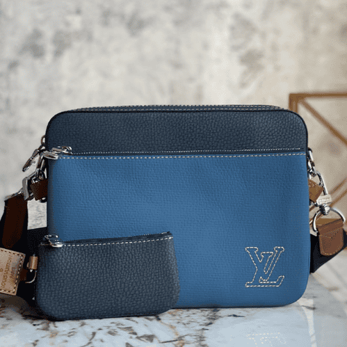 Louis Vuitton Men's TRIO Messenger Bag - Blue 25132 | Sandra Bags