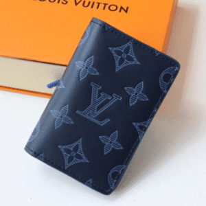 Louis Vuitton Pocket Card Holder - Embossed Blue 57423 | Sandra Bags