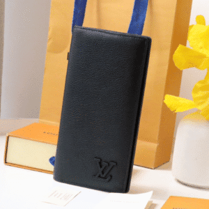 Louis Vuitton Aerogram Brazza Wallet - Black 65966 | Sandra Bags
