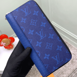 Louis Vuitton Zippy Vertical Wallet - Blue 92098 | Sandra Bags