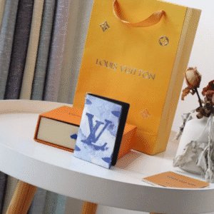 Louis Vuitton Virgil Abloh Blue Monogram Watercolor Coated Canvas Wallet 65102 | Sandra Bags