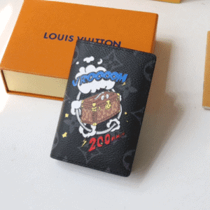 Louis Vuitton New Pocket Organizer Monogram Eclipse Holidays Edition 14385 | Sandra Bags