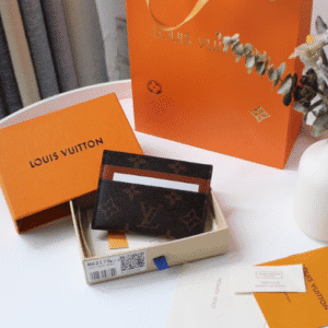 Louis Vuitton Single Porte Cartes Double Card Holder - Dark Brown 80985 | Sandra Bags