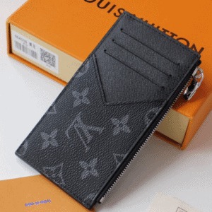 Louis Vuitton New Coin Zipper Card Holder - Black 97765 | Sandra Bags