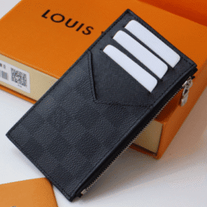 Louis Vuitton New Coin Zipper Card Holder - Black 97547 | Sandra Bags