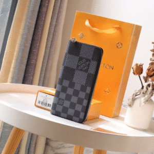 Louis Vuitton Straight Zipper Wallet - Black/Gray 42256 | Sandra Bags