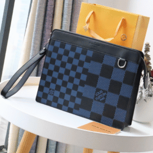 Louis Vuitton Standing Clutch Bag - Blue 99387 | Sandra Bags