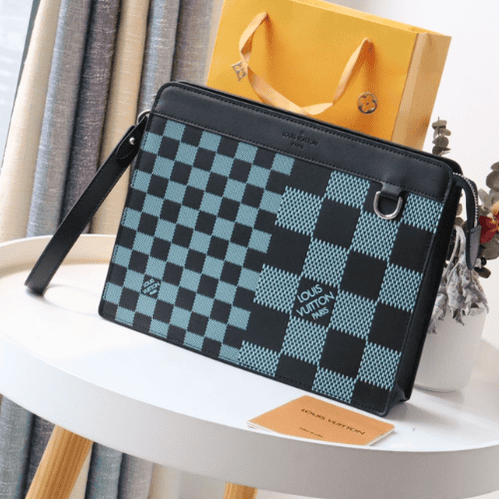 Louis Vuitton Standing Clutch Bag - Light Blue 53400 | Sandra Bags