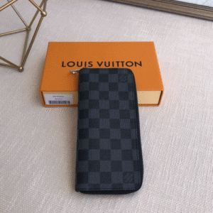 Louis Vuitton Men's Vertical Zip Wallet - Blue 42239 | Sandra Bags