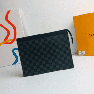 Louis Vuitton Pochette Voyage Medium Clutch - Black 98045 | Sandra Bags