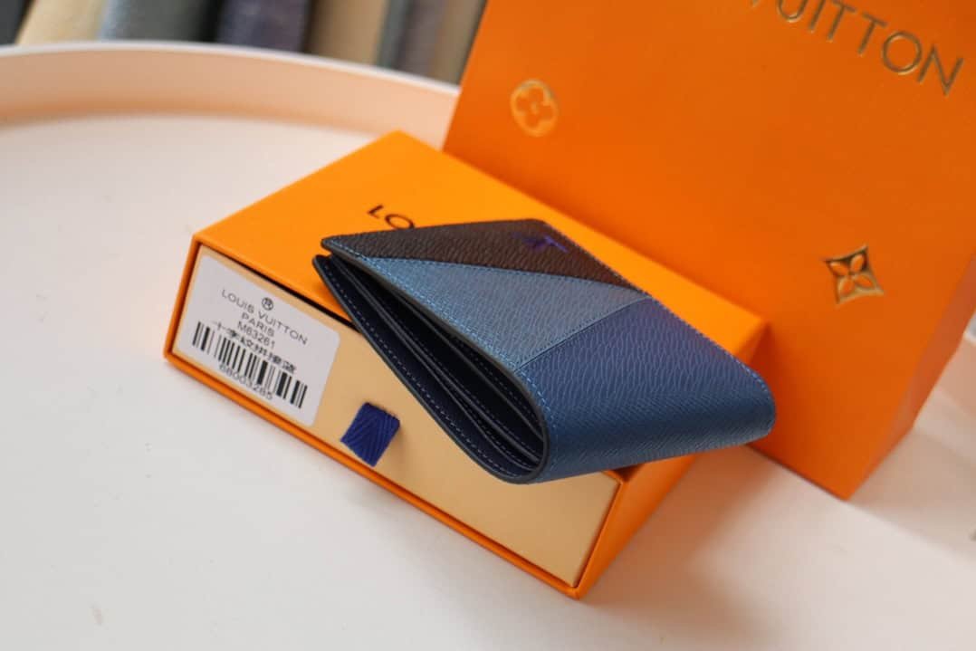 Louis Vuitton Slide Slender Wallet - Blue/Black 23372 | Sandra Bags - Image 5