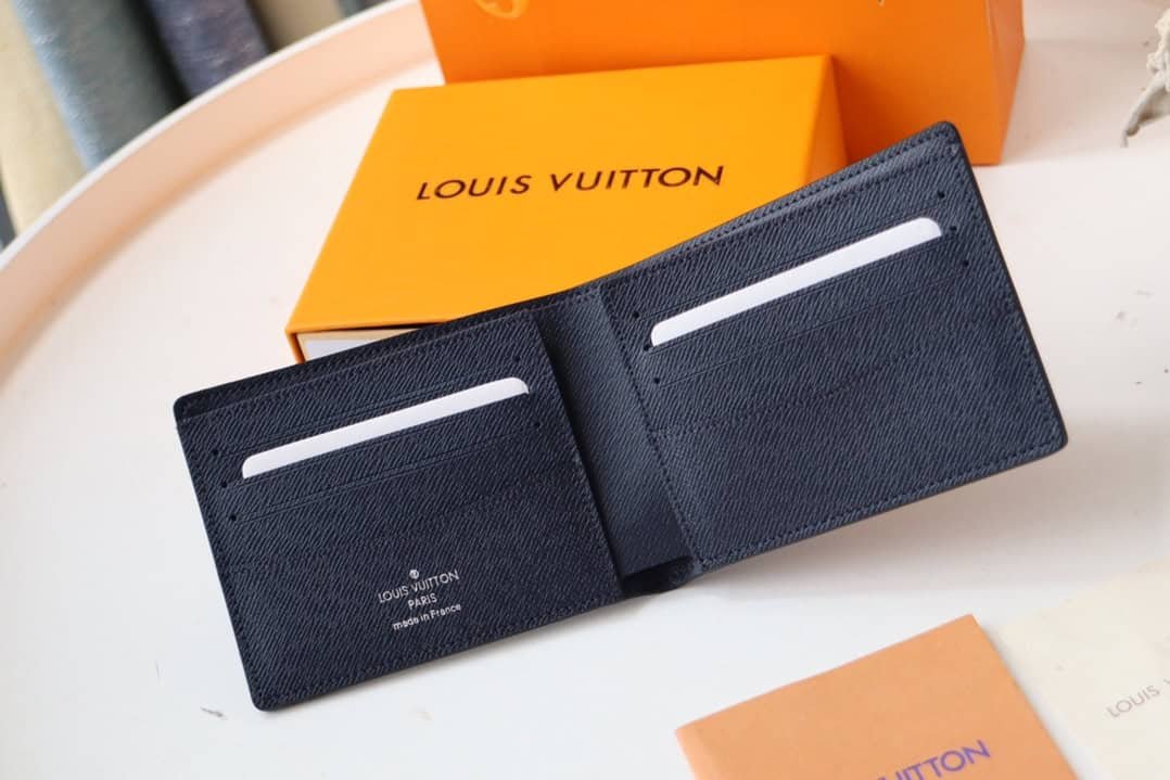 Louis Vuitton Slide Slender Wallet - Blue/Black 23372 | Sandra Bags - Image 4