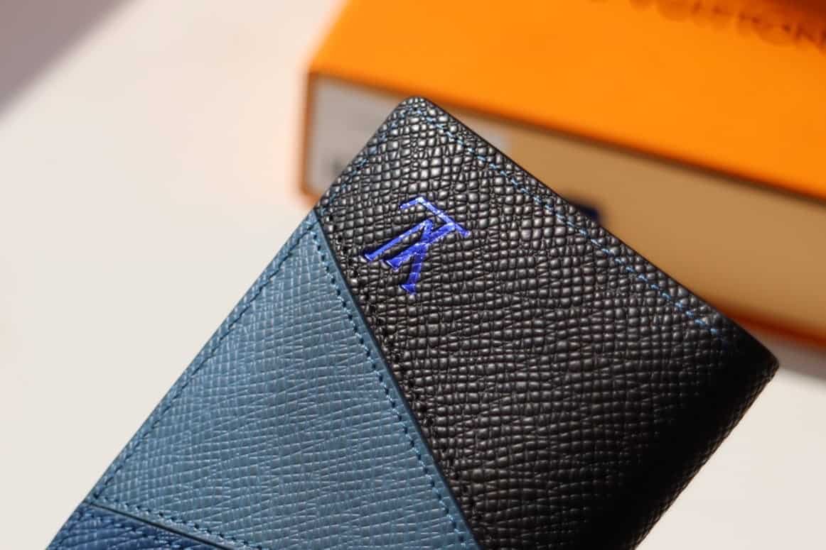Louis Vuitton Single Pocket Wallet - Black/Blue 59870 | Sandra Bags - Image 5