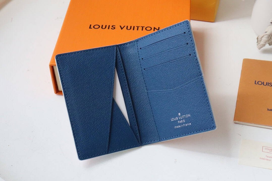 Louis Vuitton Blue Pocket Organizer 52559 | Sandra Bags - Image 3