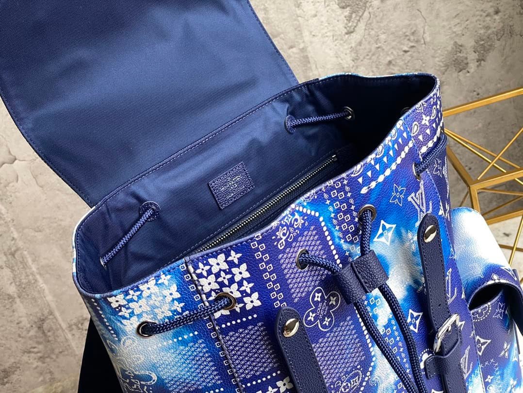 Louis Vuitton Men's Christopher Small Backpack - Blue 74839 | Sandra Bags - Image 2